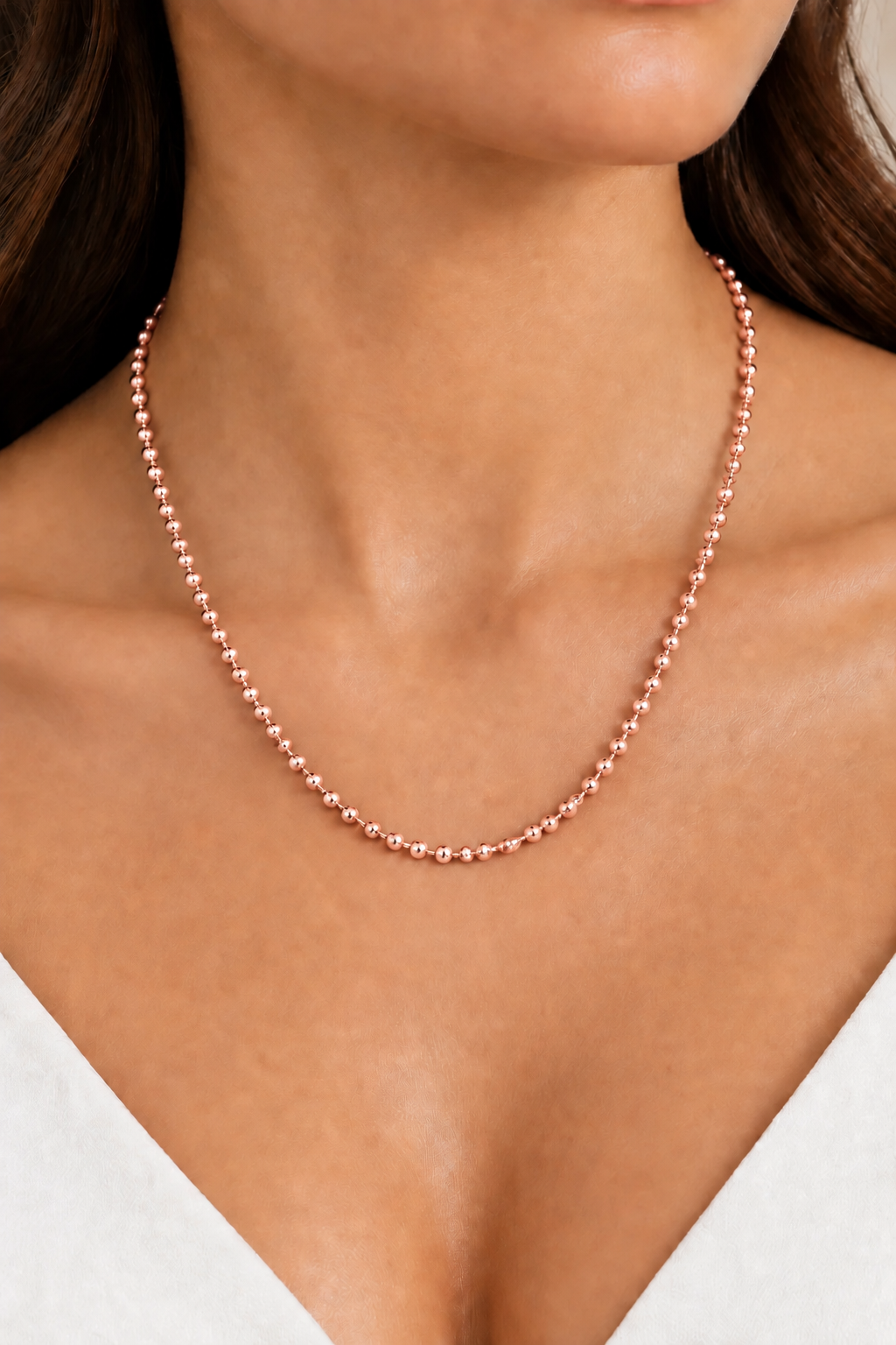 10K Rose Gold Diamond-Cut Moon Cut Chain, view 5