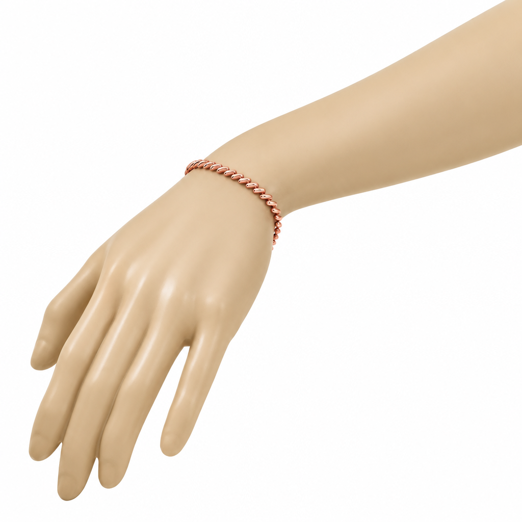 Rose Gold Plated Sterling Silver San Marco Bracelet, view 3