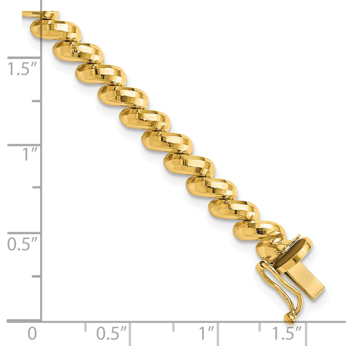 Yellow Gold Plated Sterling Silver San Marco Bracelet, view 8