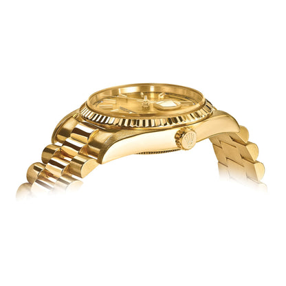 Pre-owned Rolex Day-Date President 36mm 18K yellow gold watch with champagne dial, alternate view