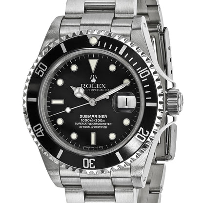 Pre-owned Rolex Submariner 40mm stainless steel watch with black dial, further view