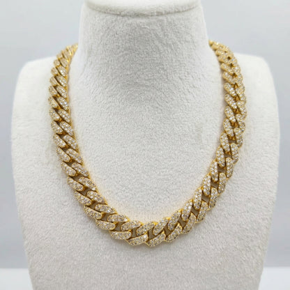 10K Yellow Gold 8MM Diamond Miami Cuban Chain – 22 Inch, 12.45 CT, view 15