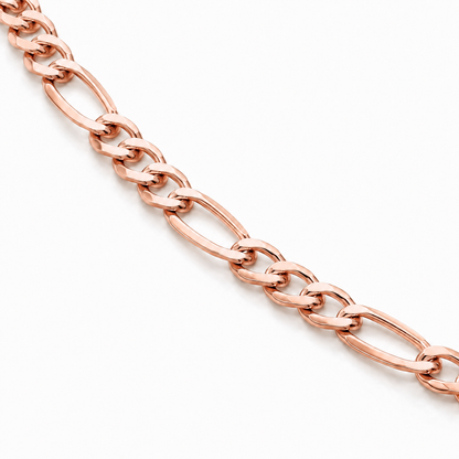 Rose gold Figaro chain