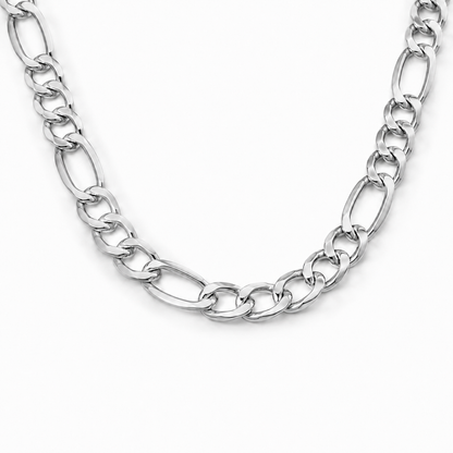 18K White Gold Figaro Chain