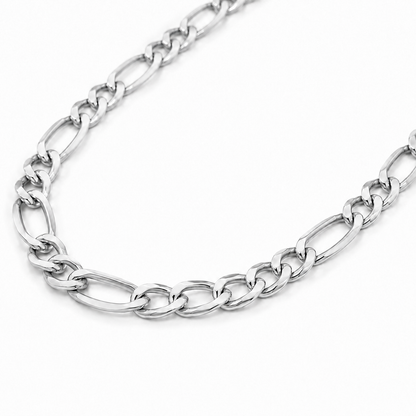 White gold Figaro chain