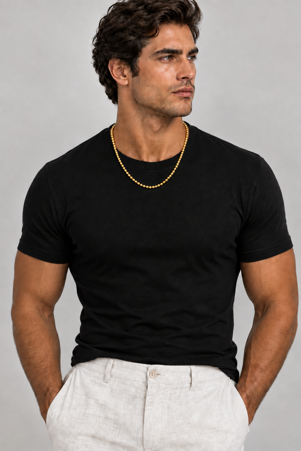 10K Yellow Gold Diamond-Cut Moon Cut Chain, view 4
