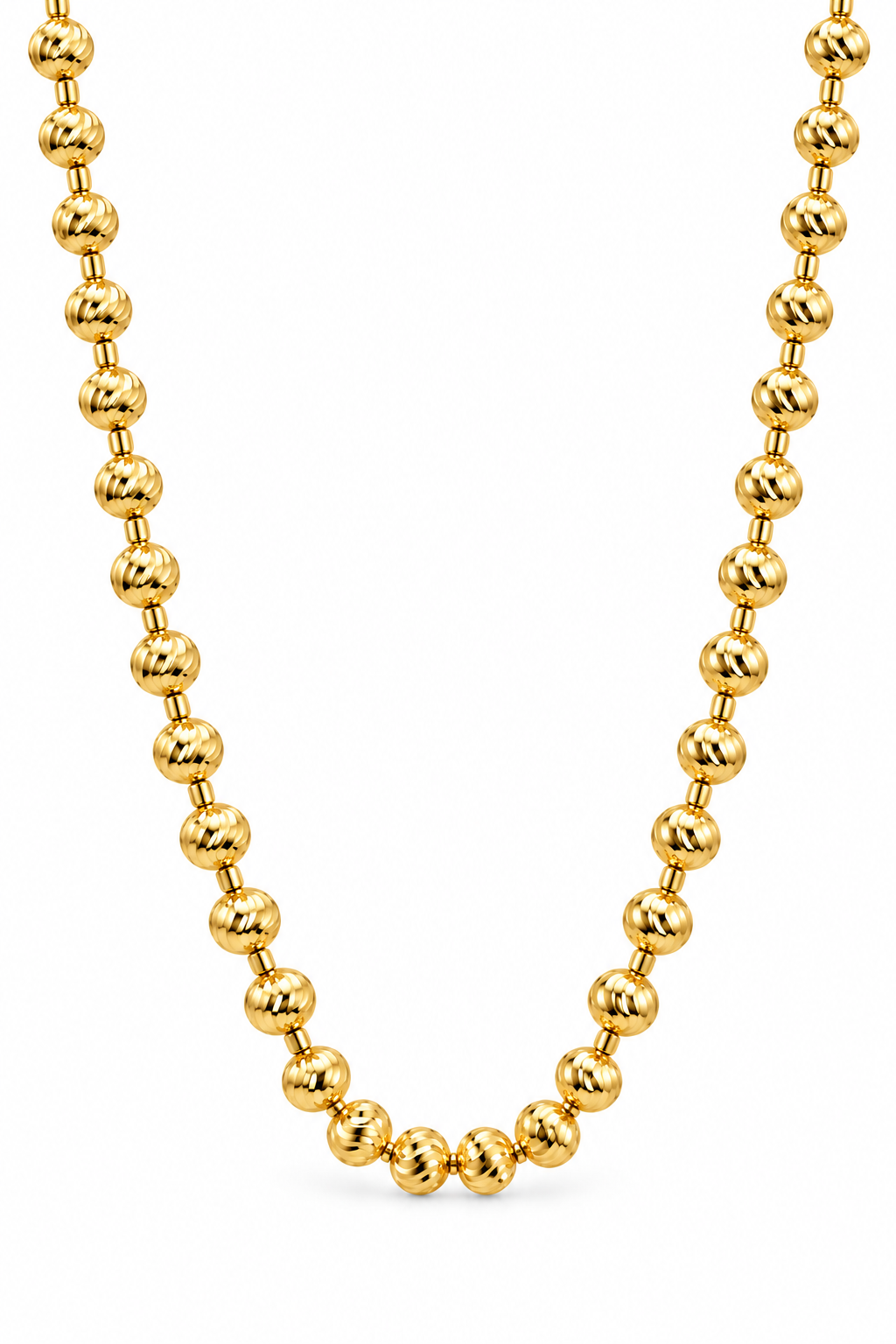 10K Yellow Gold Diamond-Cut Moon Cut Chain, view 3