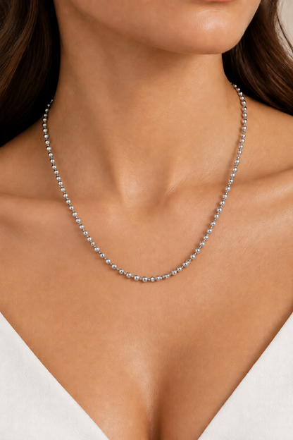 10K White Gold Diamond-Cut Moon Cut Chain, view 4