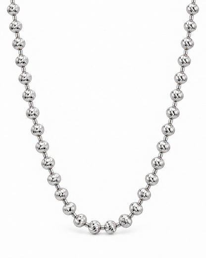 14K White Gold Diamond-Cut Moon Cut Chain