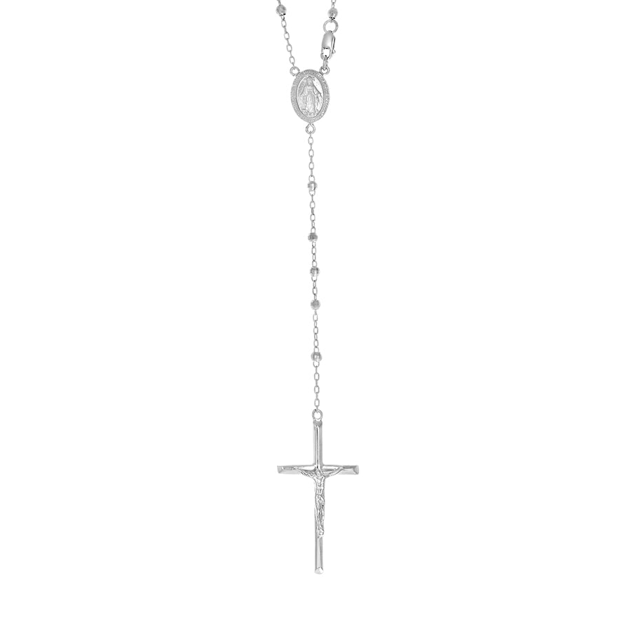 925 Sterling Silver Diamond-Cut Rosary Chain, view 2