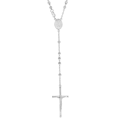 925 Sterling Silver Diamond-Cut Rosary Chain, view 4