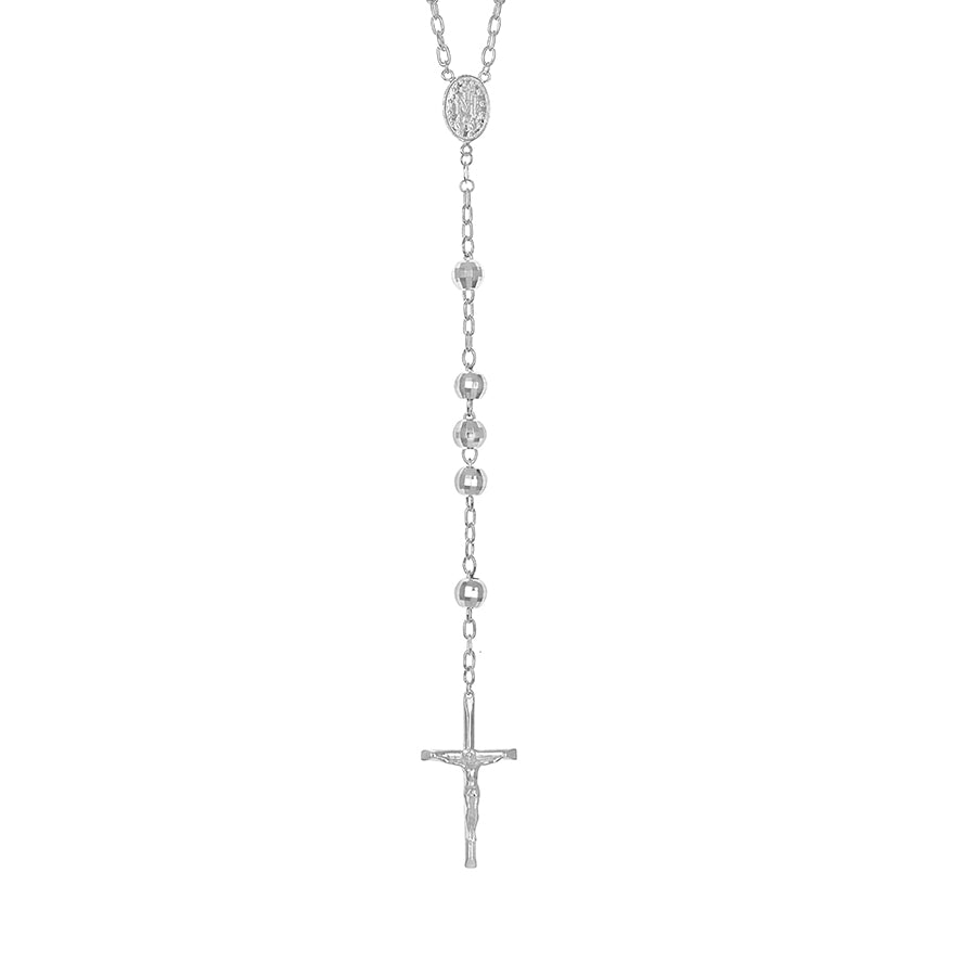 925 Sterling Silver Diamond-Cut Rosary Chain