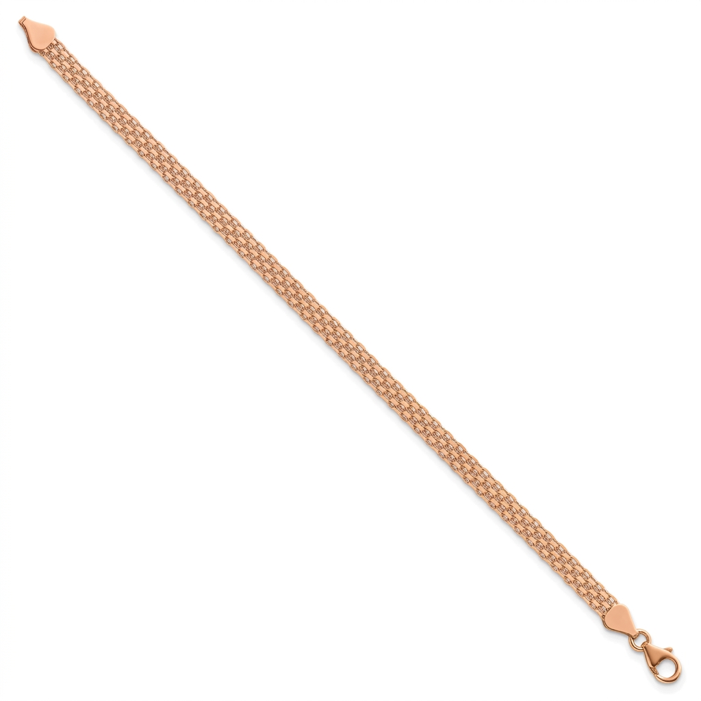 14K Rose Gold Bismark Bracelet, view 6