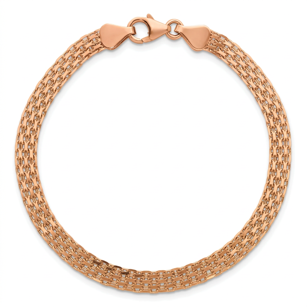 14K Rose Gold Bismark Bracelet