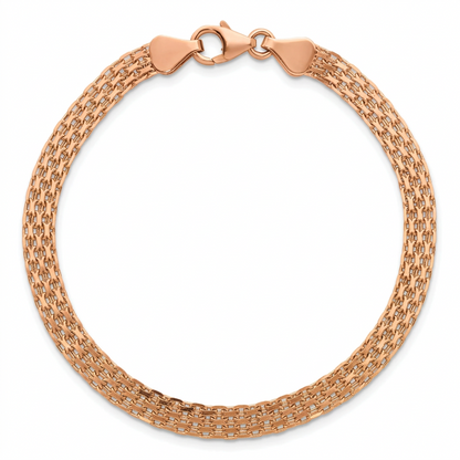 Rose Gold Plated Sterling Silver Bismark Bracelet