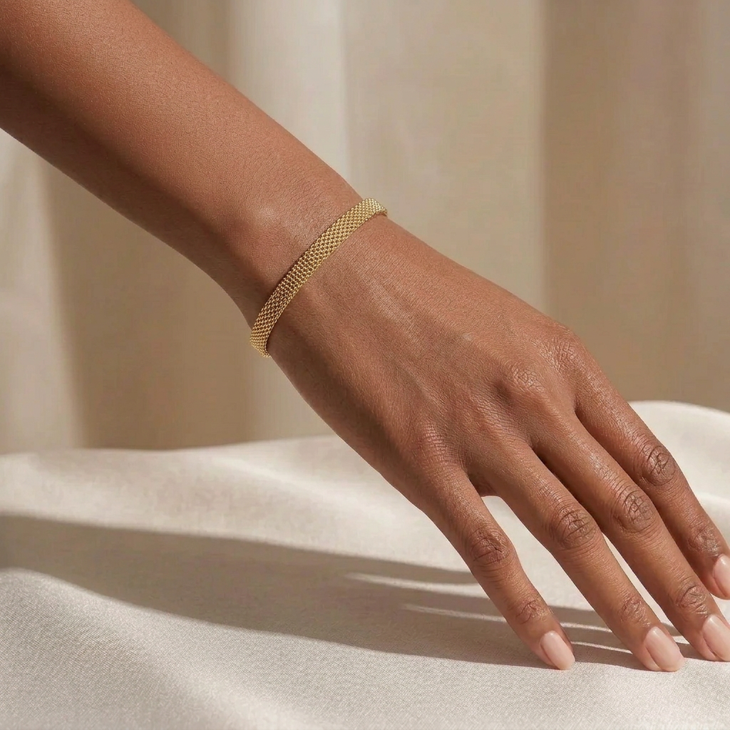 14K Yellow Gold Bismark Bracelet, view 4