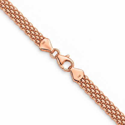 14K Rose Gold Bismark Chain, view 3