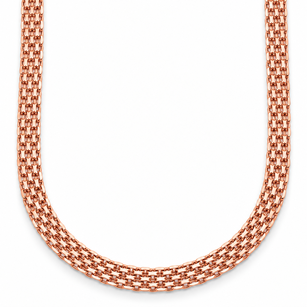 14K Rose Gold Bismark Chain