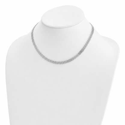 14K White Gold Bismark Chain, view 3