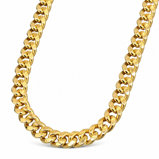 14K Gold Semi-Solid Miami Cuban Link Chain