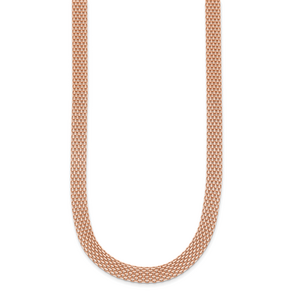 Rose Gold Plated Sterling Silver Bismark Chain, view 2