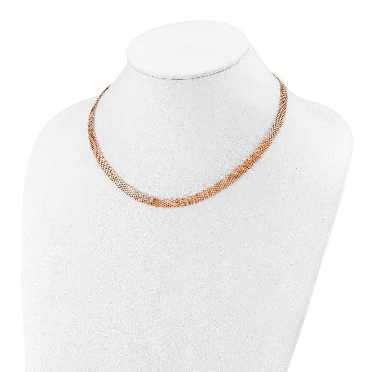 Rose Gold Plated Sterling Silver Bismark Chain, view 3