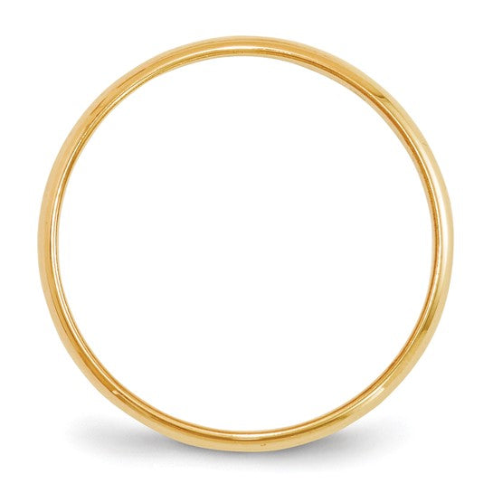 2mm Plain Gold Wedding Band, view 2