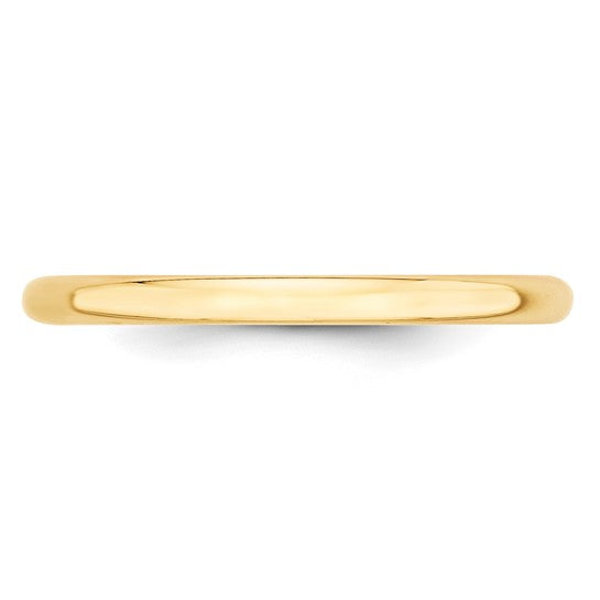 2mm Plain Gold Wedding Band, view 3