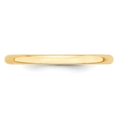 2mm Plain Gold Wedding Band, view 3