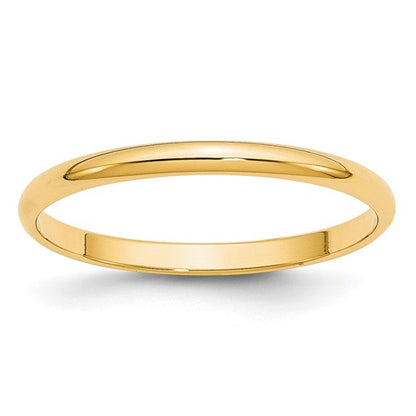 2mm Plain Gold Wedding Band
