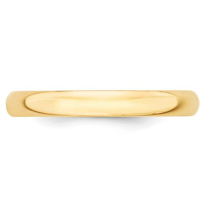 3mm Plain Gold Wedding Band, view 3