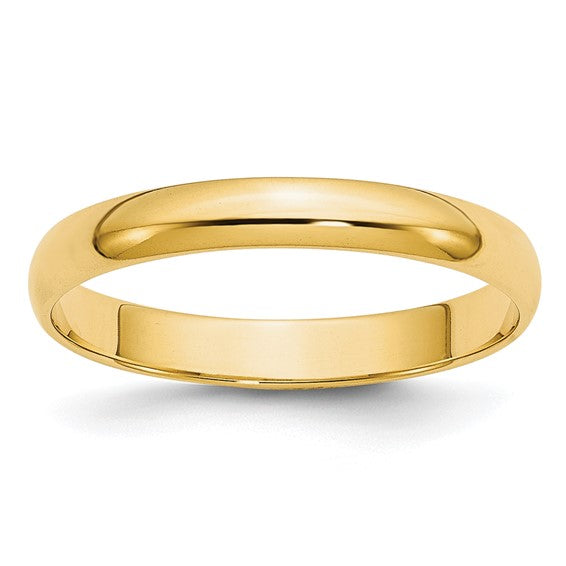 3mm Plain Gold Wedding Band