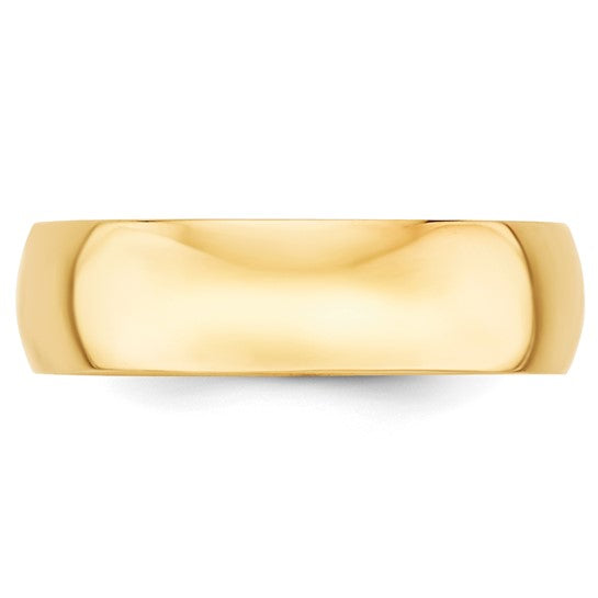 6mm Plain Gold Wedding Band, view 3
