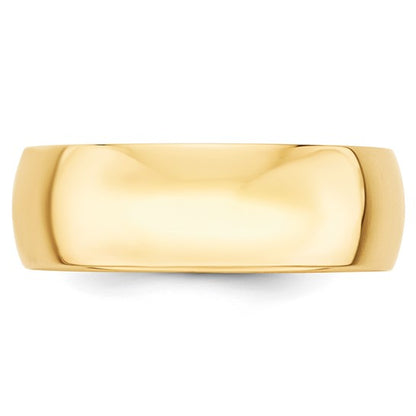 7mm Plain Gold Wedding Band, view 3