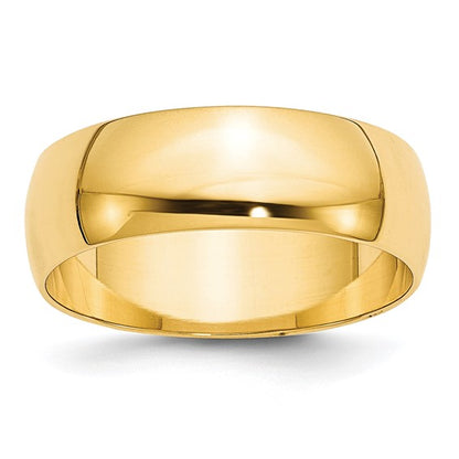 7mm Plain Gold Wedding Band