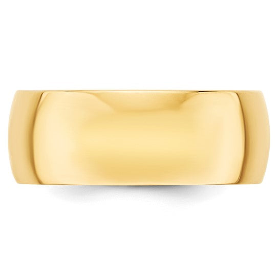 8mm Plain Gold Wedding Band, view 3