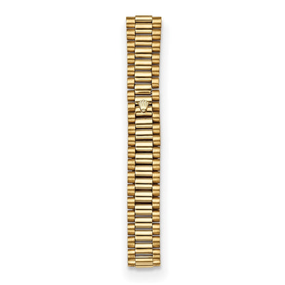18K yellow gold President bracelet and clasp on the pre-owned Rolex Datejust 26mm ladies watch