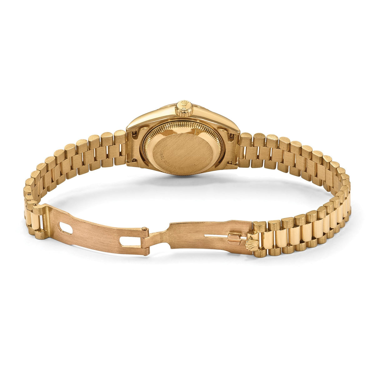 Pre-owned Rolex Datejust President 26mm 18K gold ladies watch with champagne diamond dial, additional view