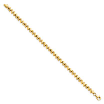 Yellow Gold Plated Sterling Silver San Marco Bracelet, view 4