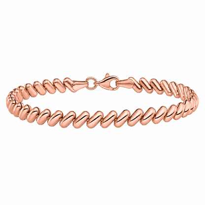 Rose Gold Plated Sterling Silver San Marco Bracelet, view 2