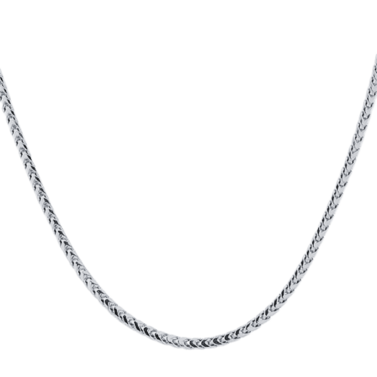 14K White Gold Solid Franco Chain