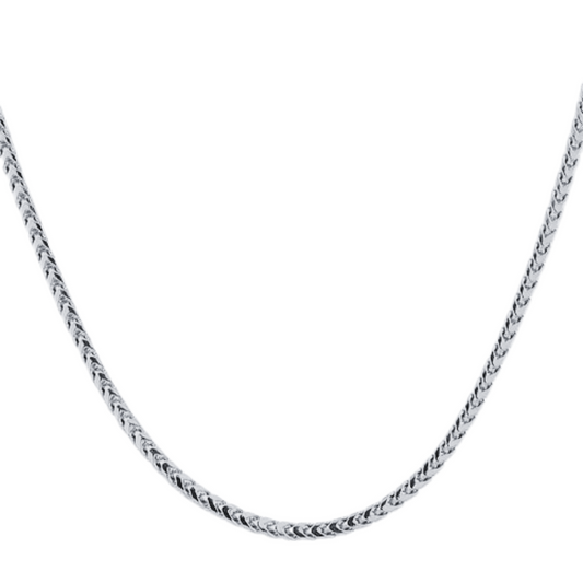 14K White Gold Solid Franco Chain