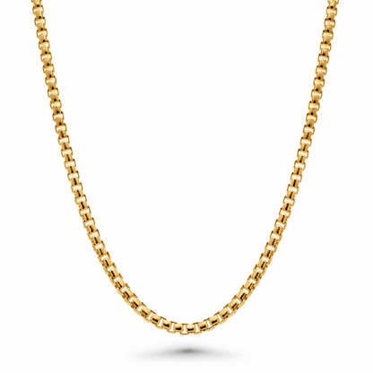 Gold Plated Sterling Silver Round Box Chain – view 1