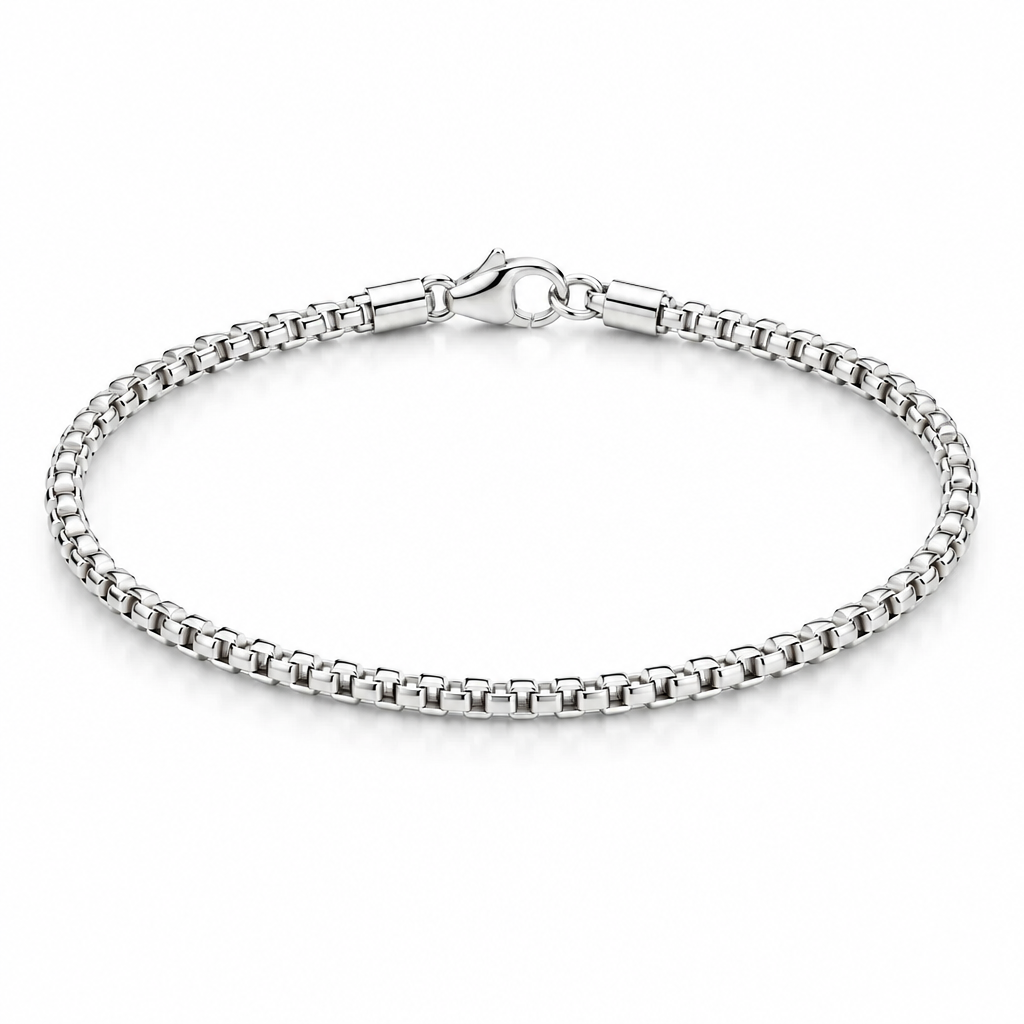 925 Sterling Silver Round Box Bracelet – view 1