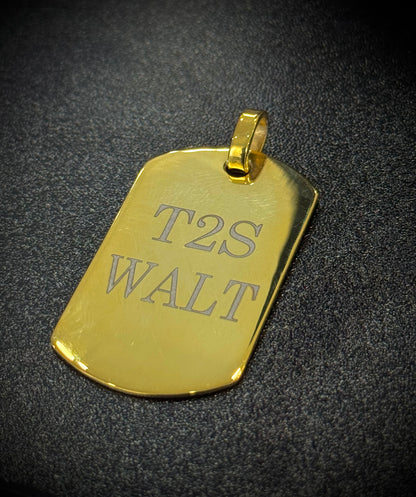 Custom Engraved 925 Silver Dog Tag, view 2
