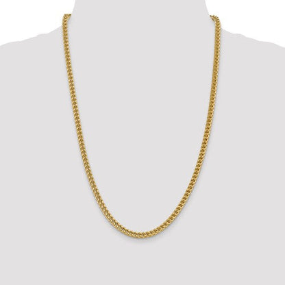 10K Yellow Gold Semi-Solid Franco Chain