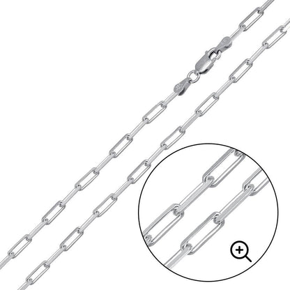 Gold Plated Sterling Silver Paper Clip Chain, view 5
