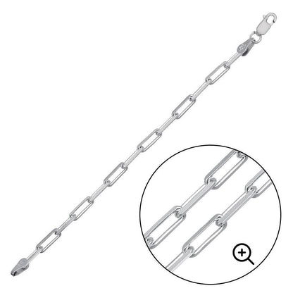 Gold Plated Sterling Silver Paper Clip Chain, view 6