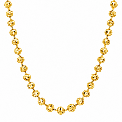 14K Yellow Gold Diamond-Cut Moon Cut Chain