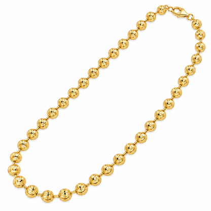 14K Yellow Gold Diamond-Cut Moon Cut Chain, view 2